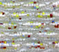 Clear Silver Corrugated Lampwork Oval